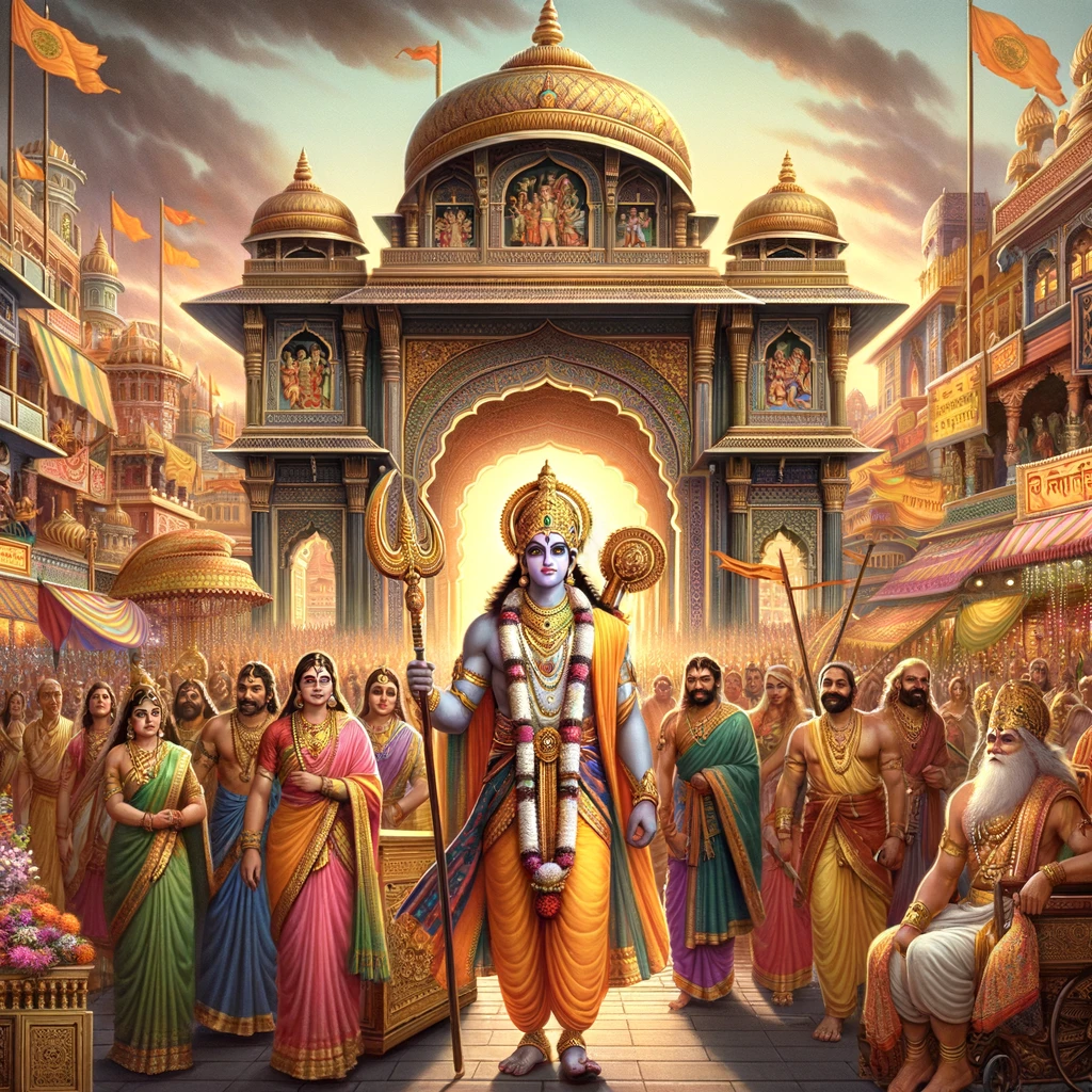 Rama and His Associates Enter Mithila
